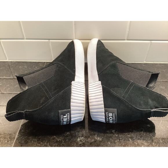 Sorel Women's Out 'N About Slip-On Wedge Boots Street Winter Black White Size 6 - Picture 7 of 9